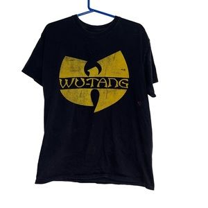 Wu Tang Mens Black Clan Tee Short Sleeve Crew Neck Logo Size L